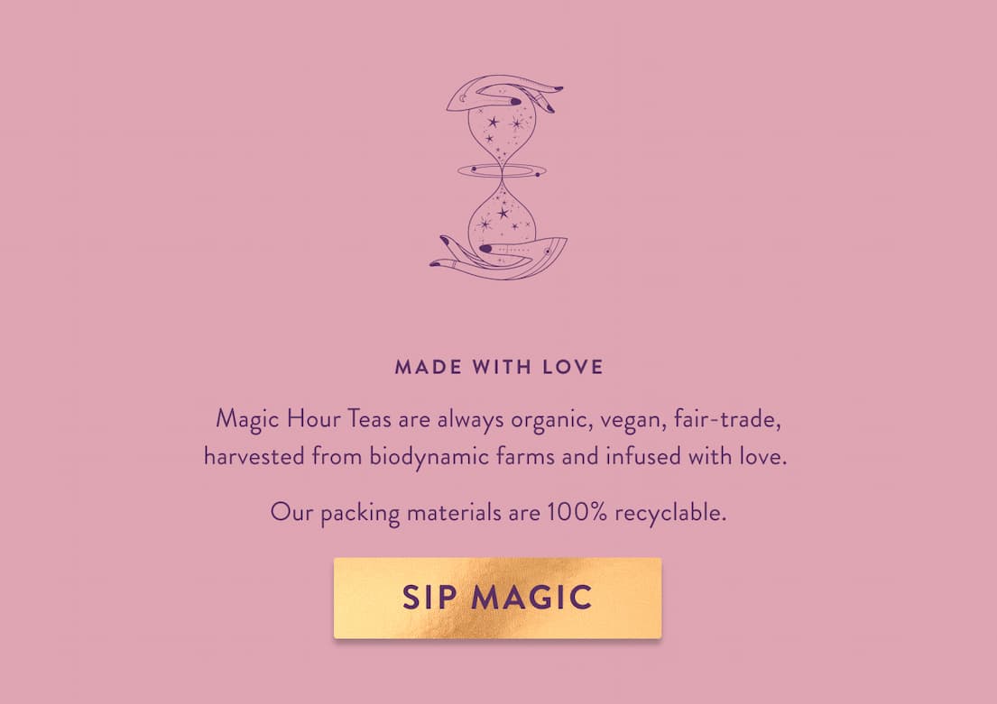 Made with Love. Sip Magic. 