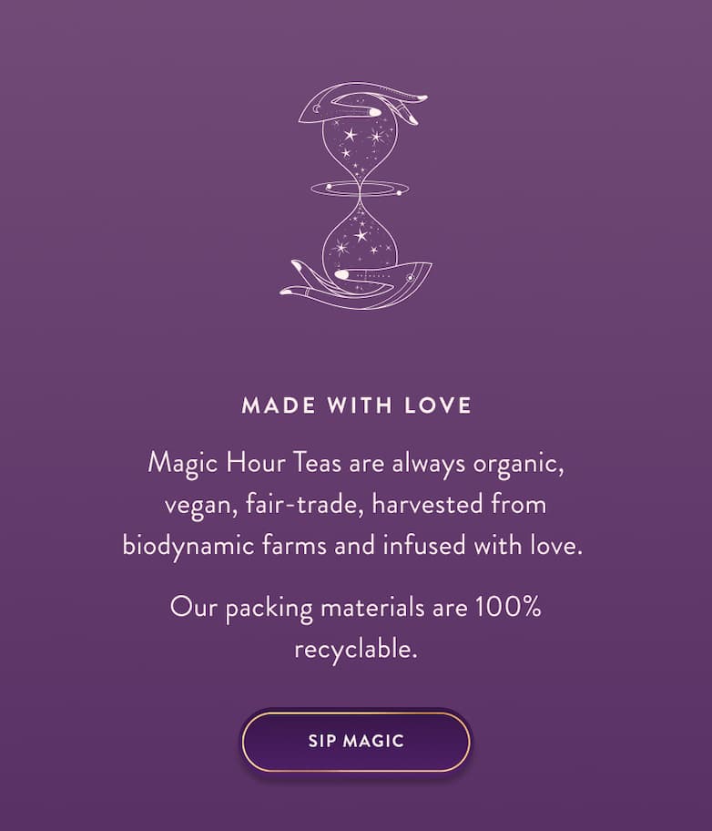 Made with Love. Sip Magic. 