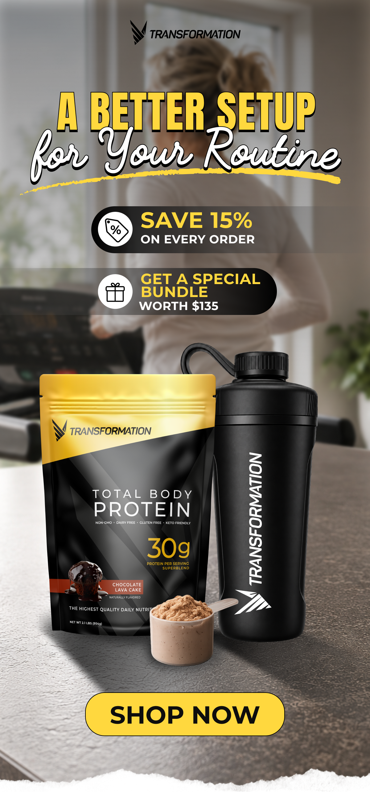 Total Body Protein subscription (choose protein moment delivery schedule; bundle worth $135)