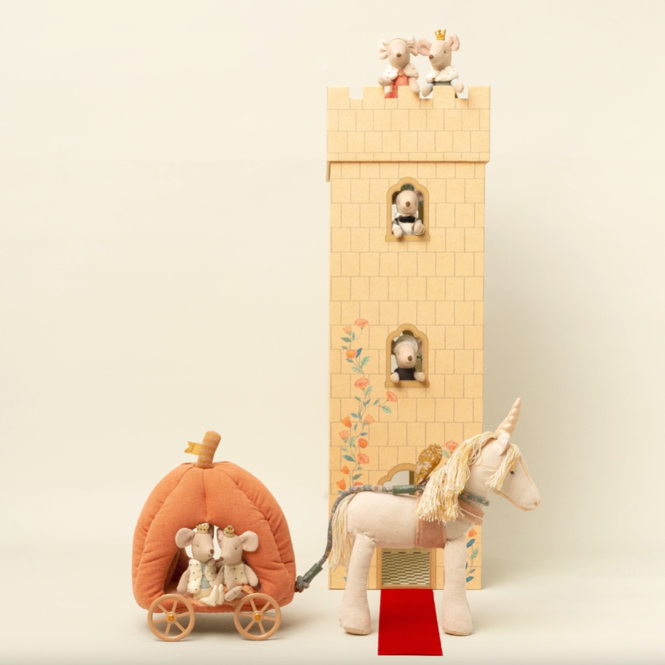 Maileg mouse castle with furniture.