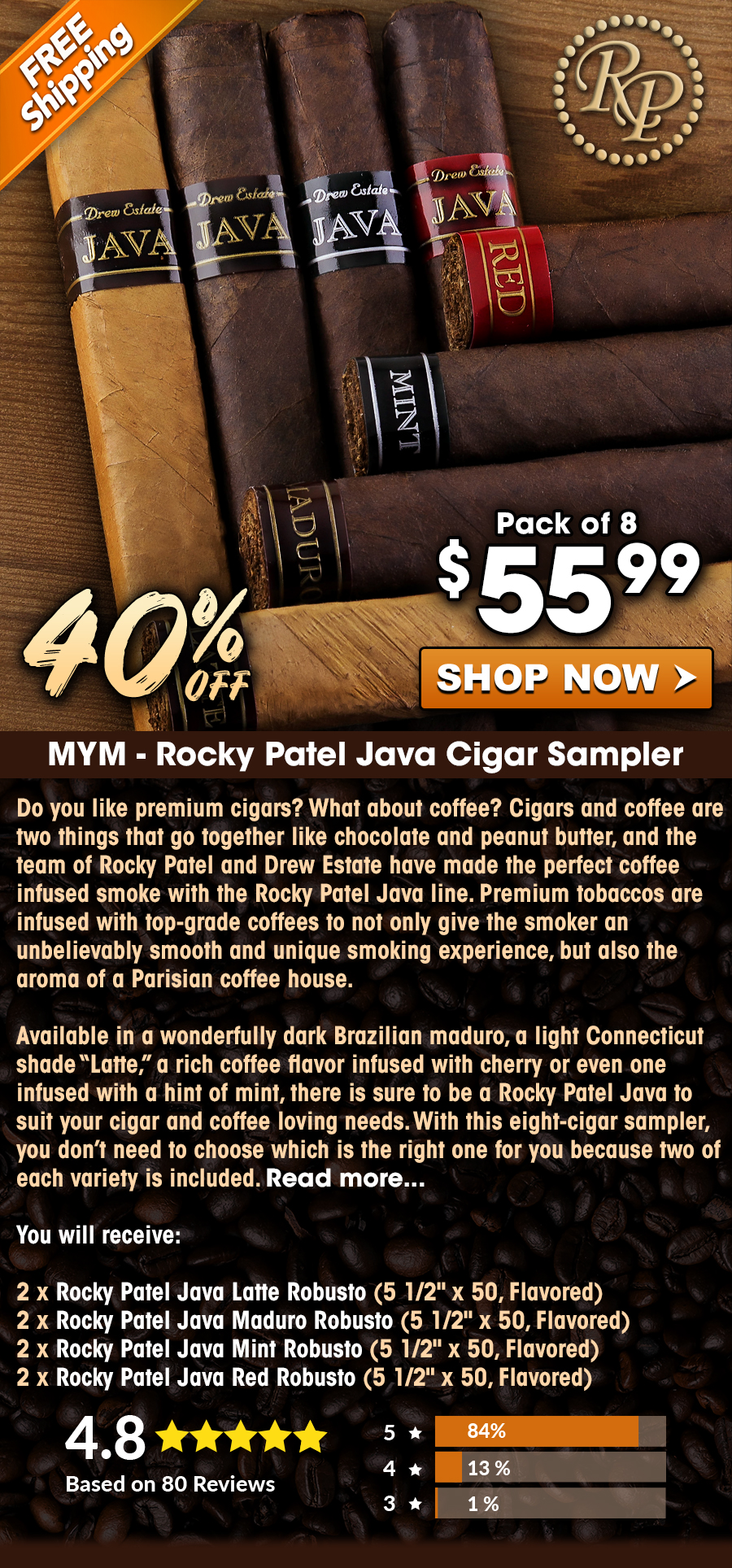 MYM - Rocky Patel Java Cigar Sampler