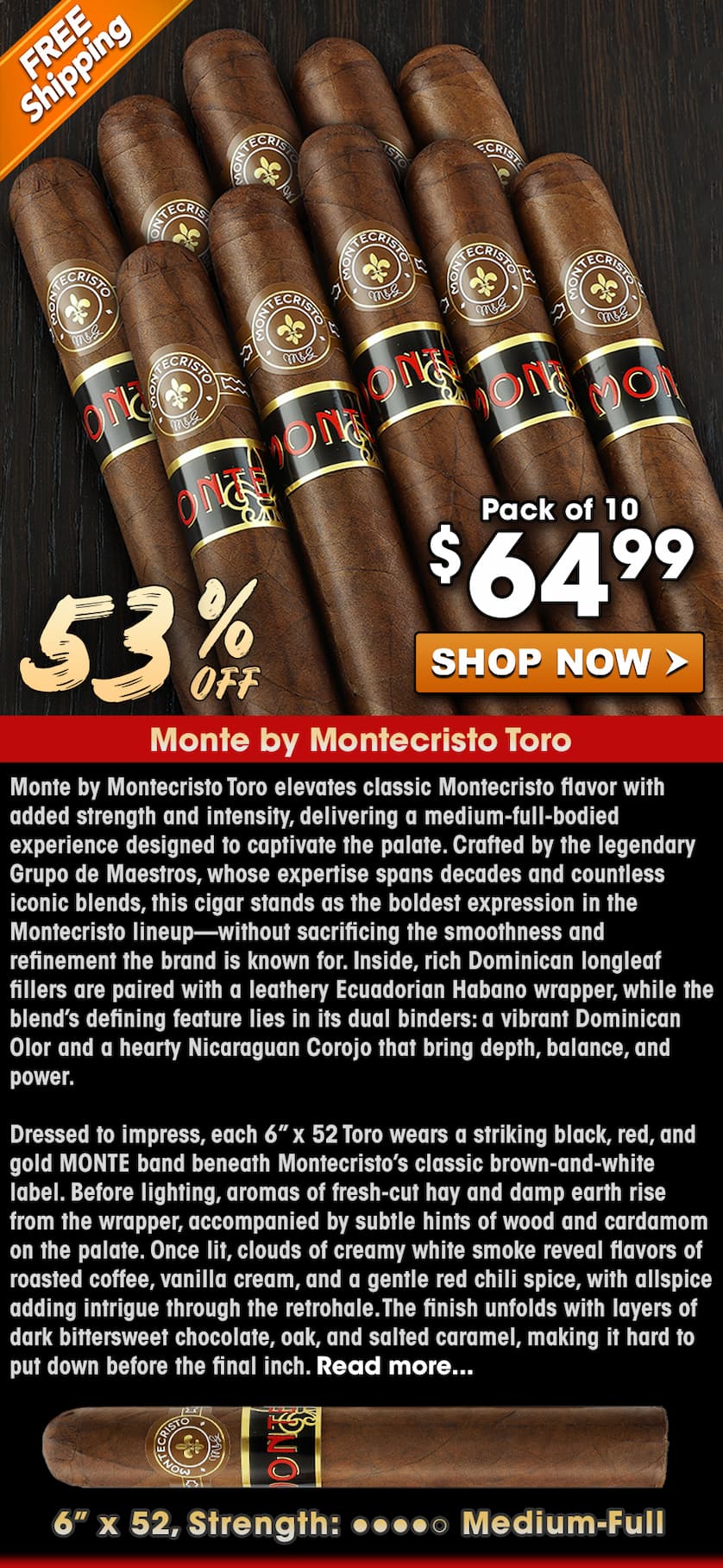 Monte by Montecristo Toro