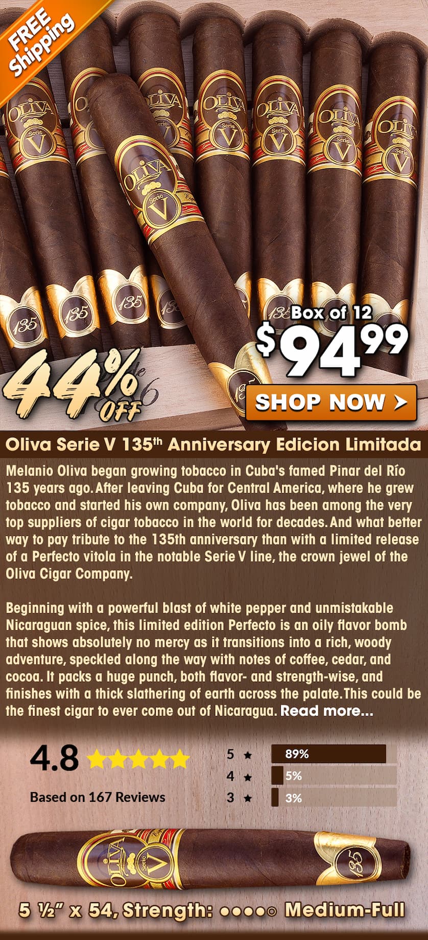 Oliva Serie V 135th Anniversary Edicion Limitada