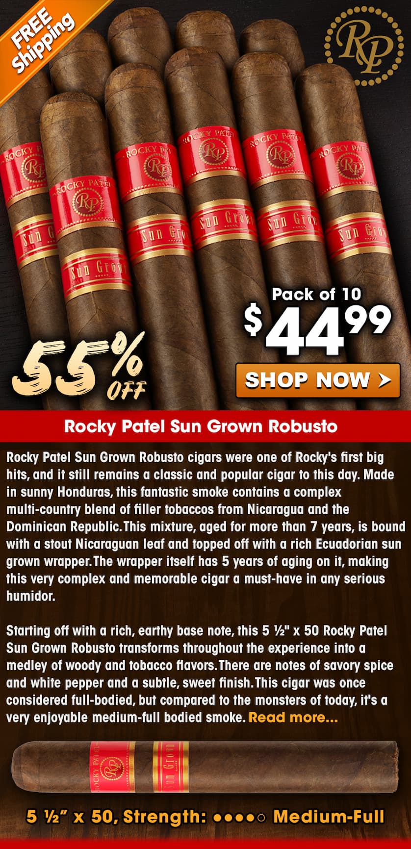 Rocky Patel Sun Grown Robusto
