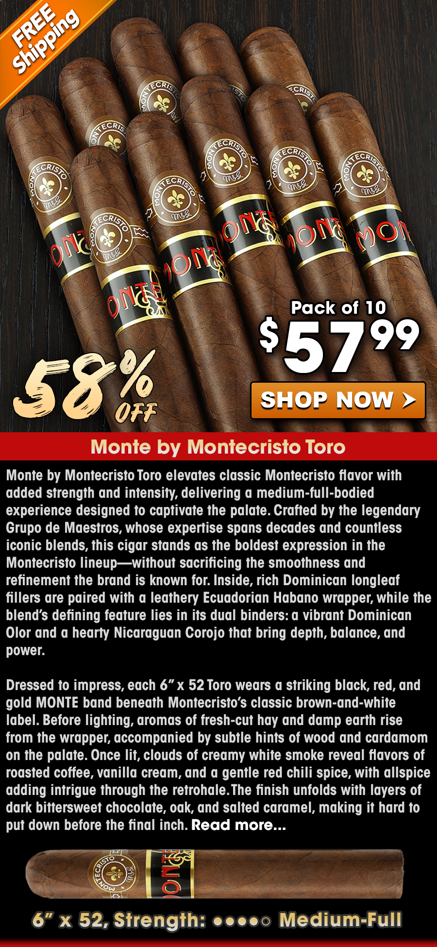 Monte by Montecristo Toro