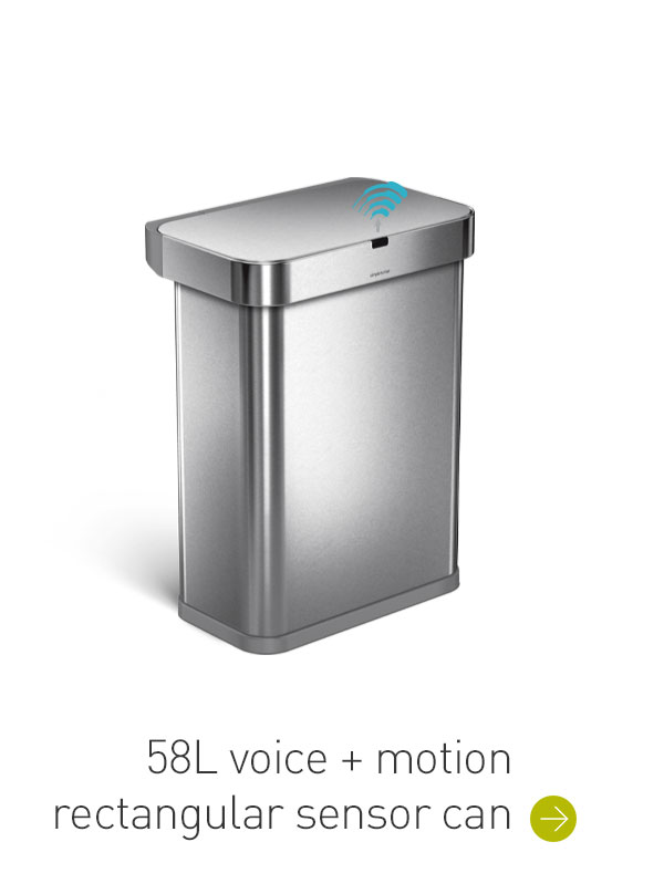 58L voice + motion rectangular sensor can