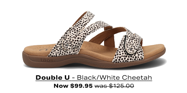 Double U - Blk/White Cheetah