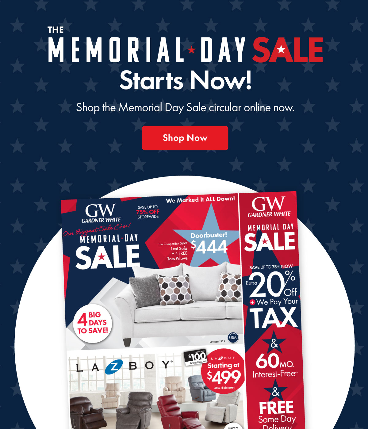 GardnerWhite, the Memorial Ad is here 🥳 GardnerWhite