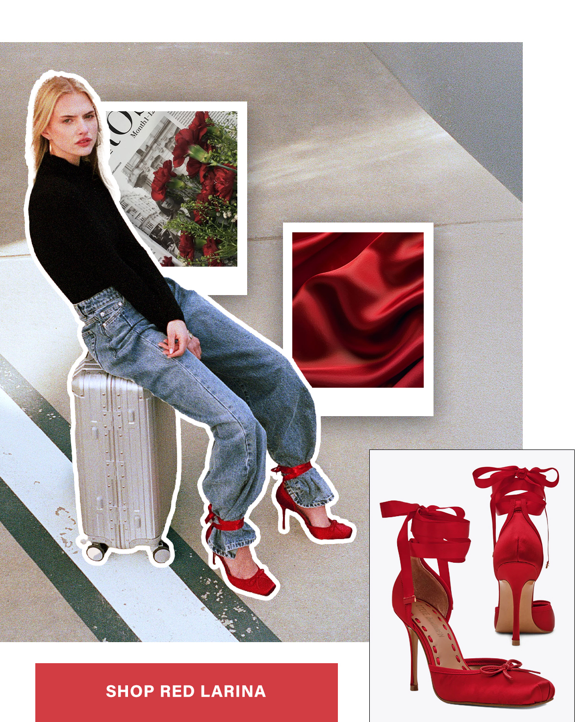 Larina Red Satin
