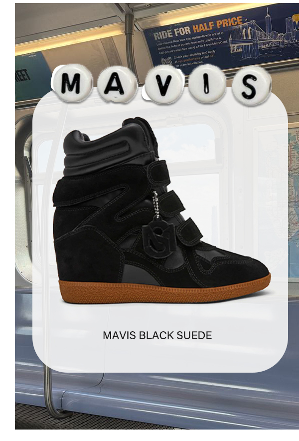 Mavis Black Suede