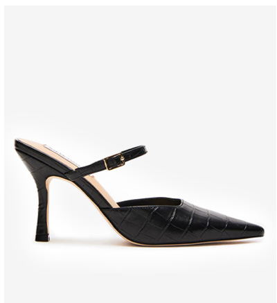 Brecki Mule Black Croco