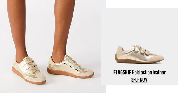 Shoes-sneakers-gold