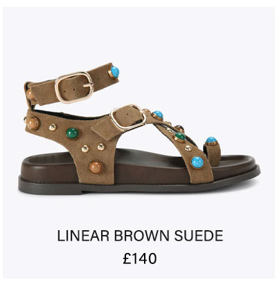 Linear Brown Suede