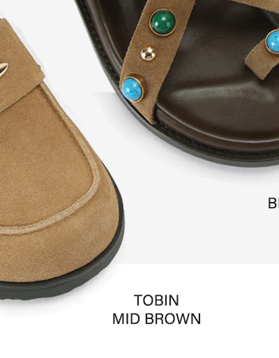 Linear Brown Suede