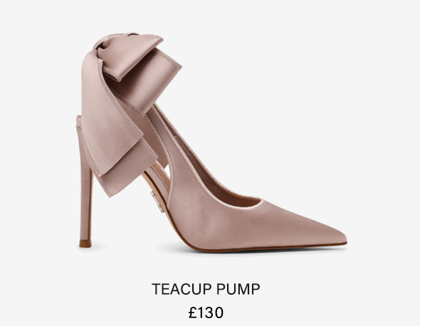 Teacup Pump Taupe Satin