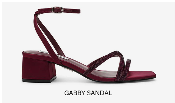 Gabby Sandal Dk Cherry Lacq