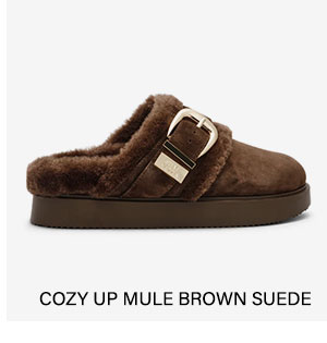 Cozy Up Mule Brown Suede