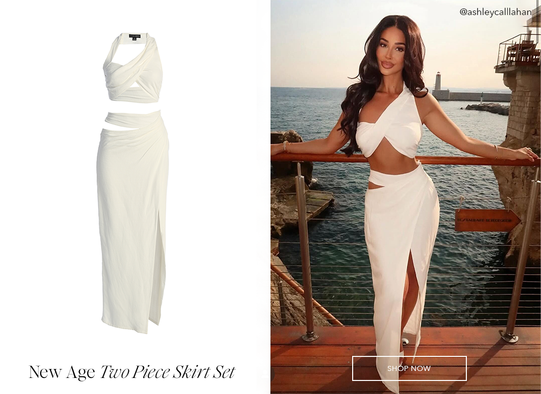 new age two piece skirt set
