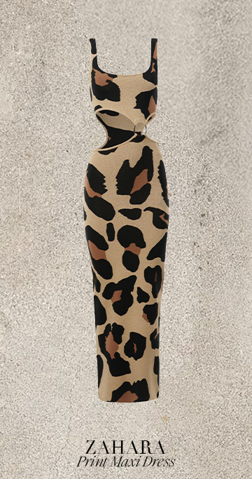 zahara print maxi dress