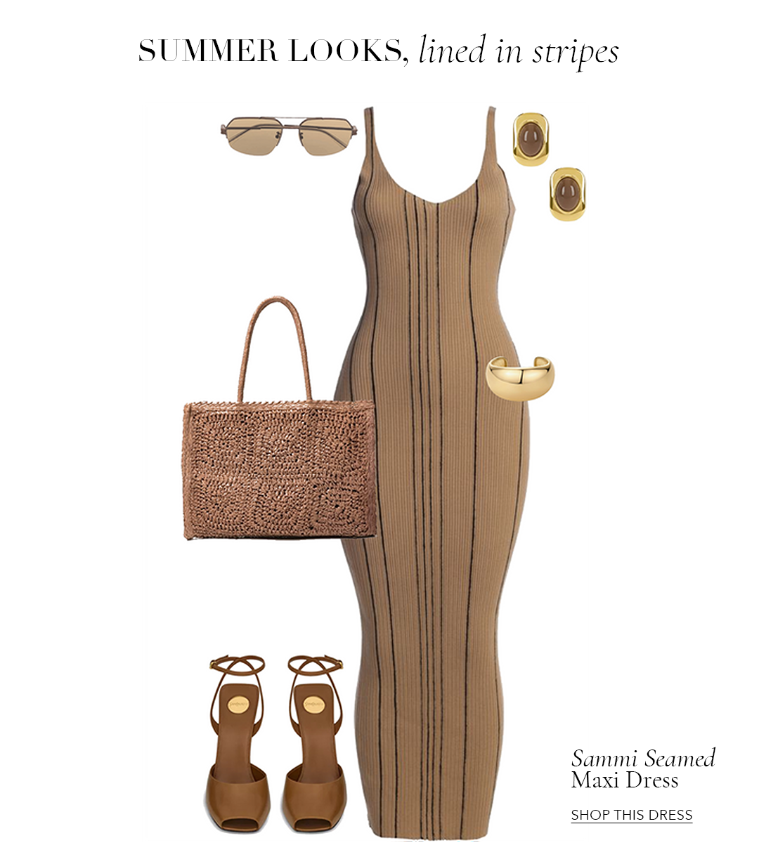 Taupe Sammi Seamed Maxi Dress