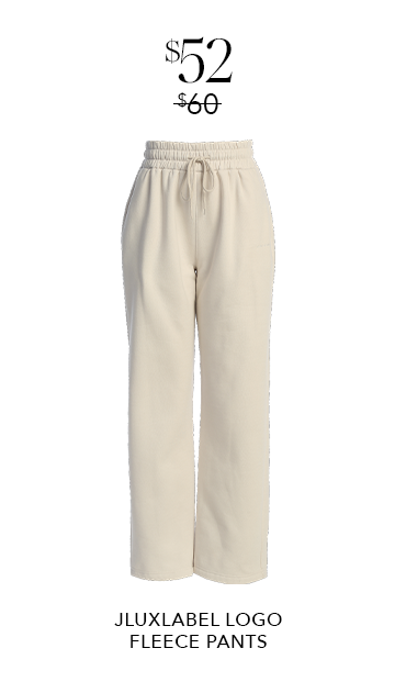 JLUXLABEL BLACK LOGO FLEECE PANTS