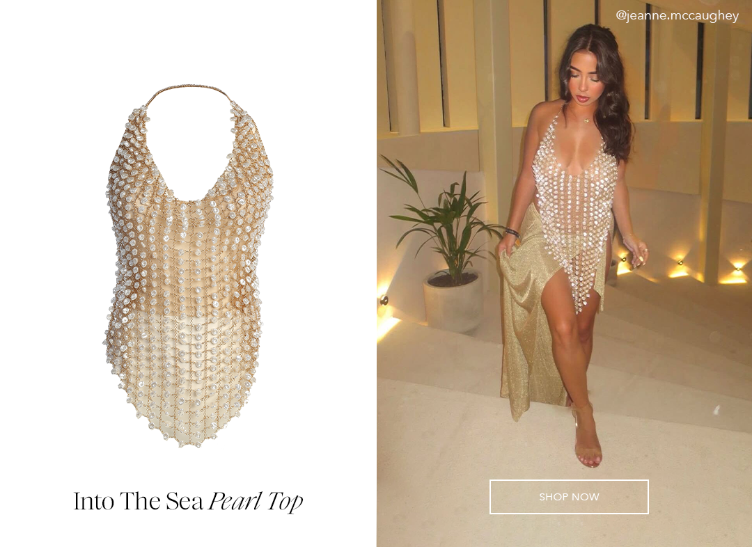 Gold Into The Sea Pearl Top