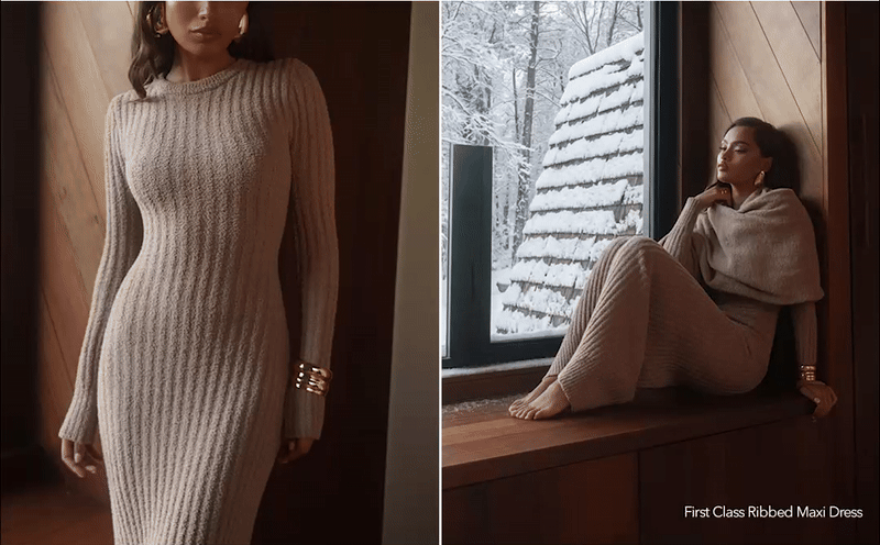 JLUXLABEL FIRST CLASS RIBBED MAXI DRESS