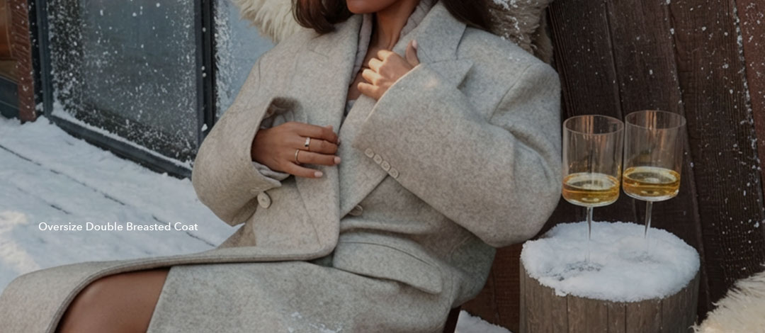 JLUXLABEL OVERSIZE DOUBLE BREASTED COAT