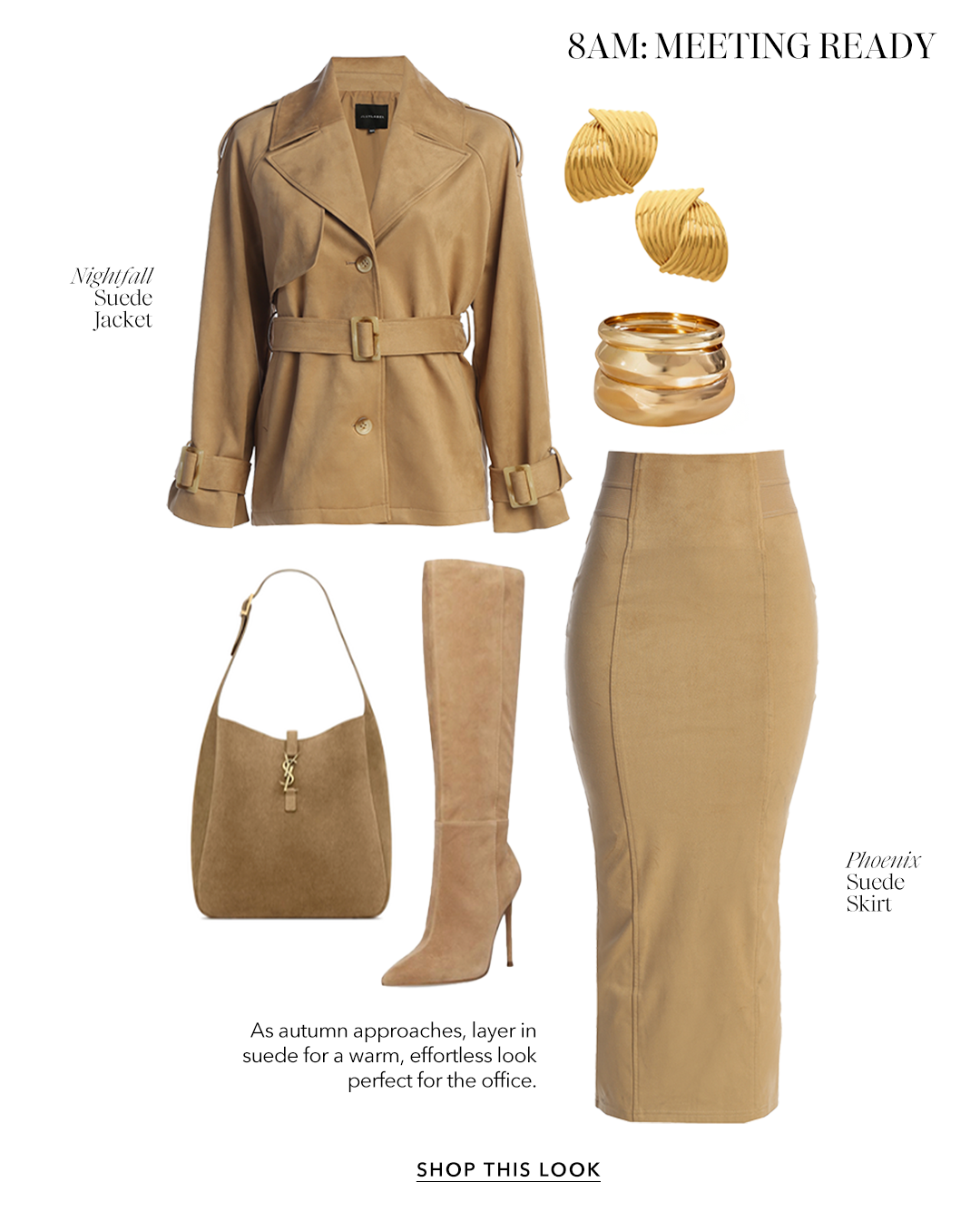 Beige Nightfall Suede Jacket