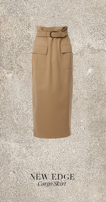 Khaki New Edge Cargo Skirt