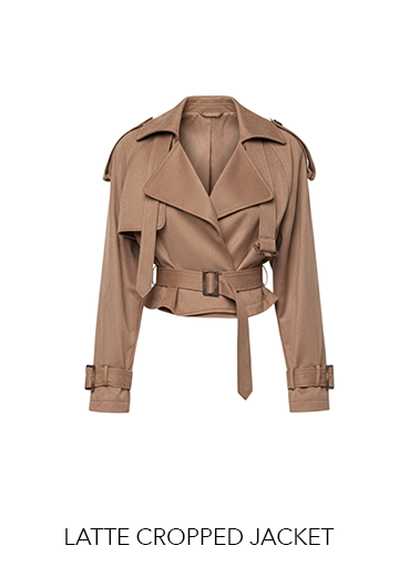 JLUXLABEL LATTE CROPPED JACKET