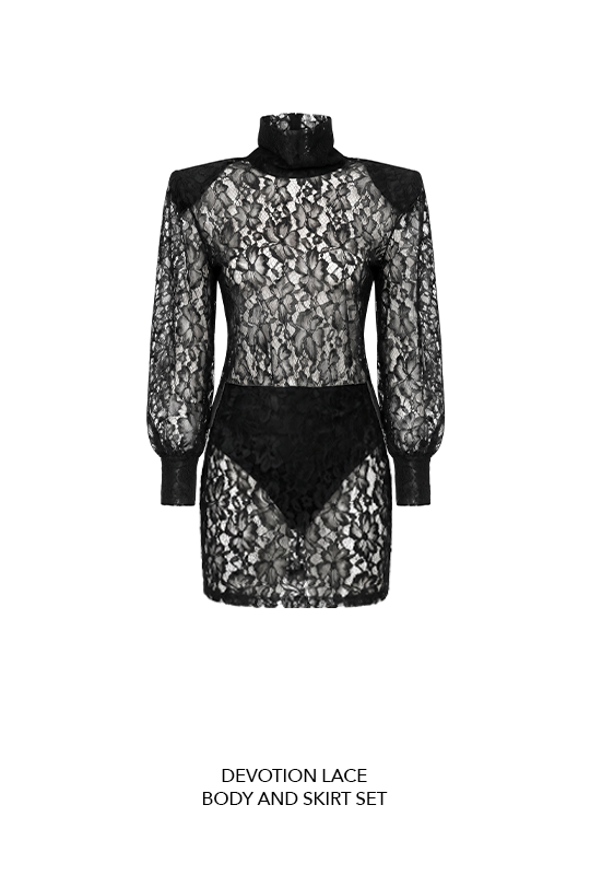 JLUXLABEL DEVOTION LACE BODY & SKIRT SET