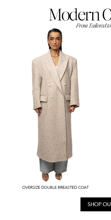 JLUXLABEL BEIGE OVERSIZE DOUBLE BREASTED COAT
