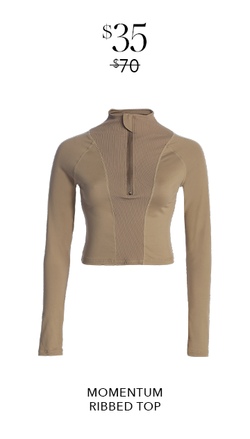 JLUXLABEL BEIGE MOMENTUM RIBBED TOP
