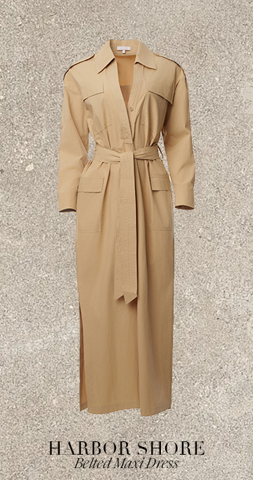 harbor shore belted maxi dress