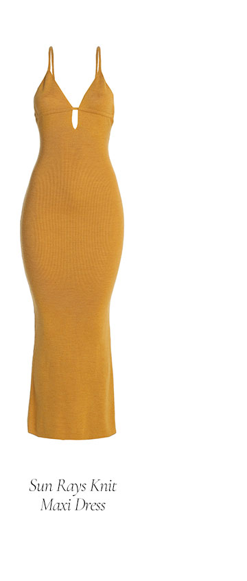 Sun Rays Knit Maxi Dress