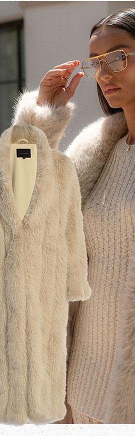 JLUXLABEL MANHATTAN FAUX FUR COAT