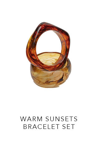 Amber Warm Sunsets Bracelet Set