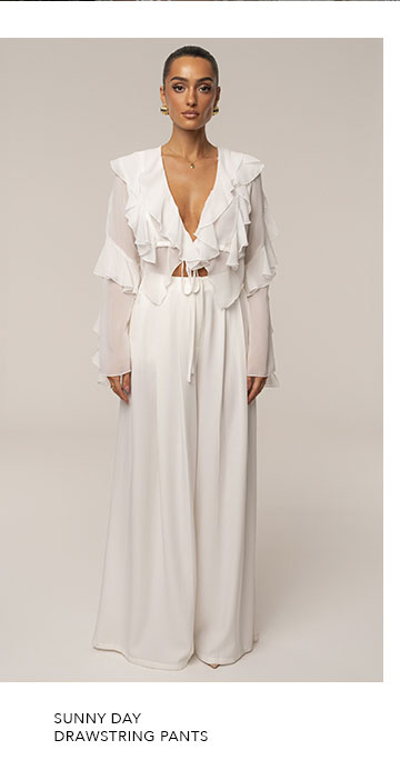 Ivory Sunny Day Drawstring Pants