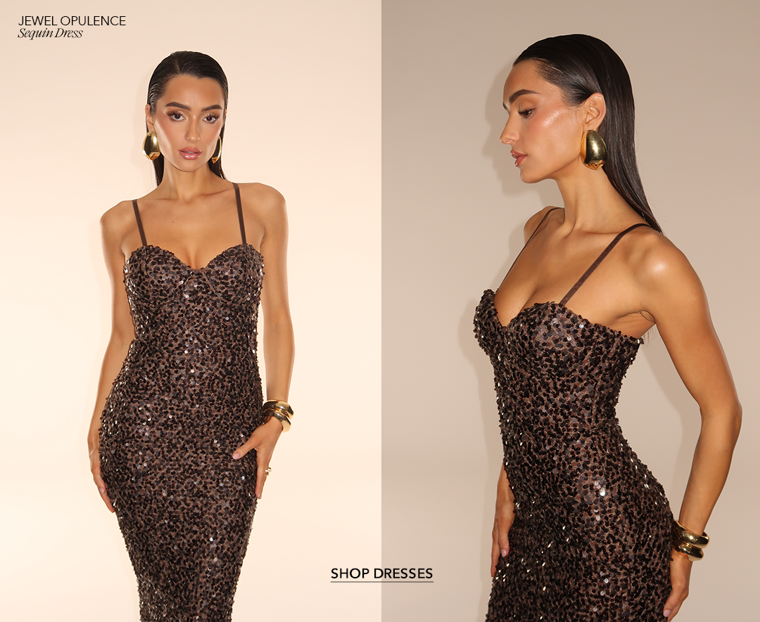 JLUXLABEL JEWEL OPULENCE SEQUIN DRESS