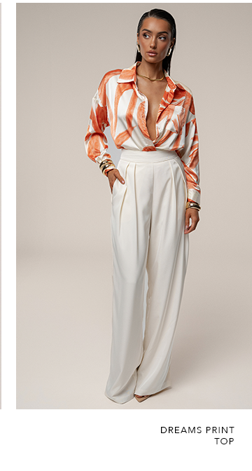 Orange Dreams Print Top