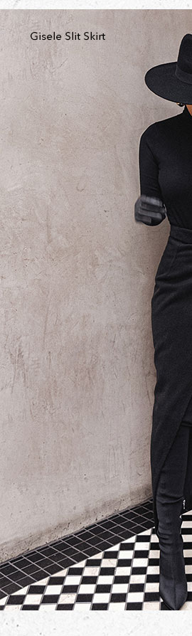JLUXLABEL GISELE SLIT SKIRT