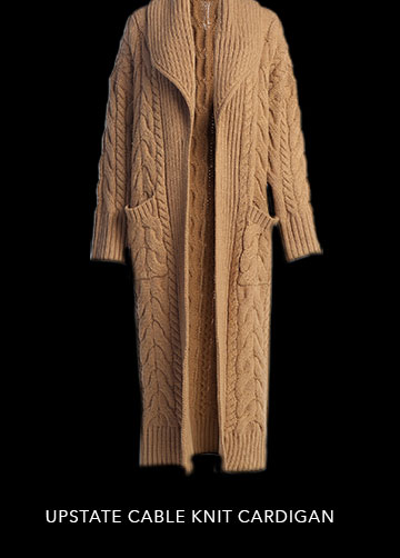 JLUXLABEL Beige Upstate Cable Knit Cardigan