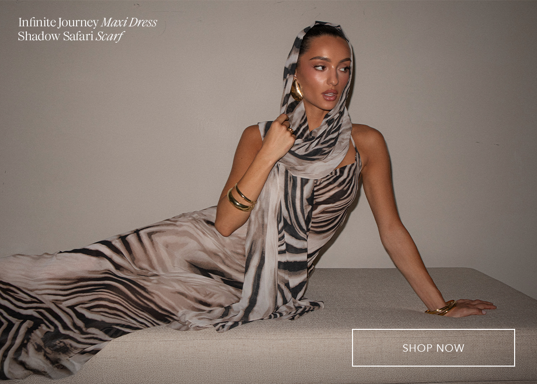 Brown Zebra Print Infinite Journey Maxi Dress