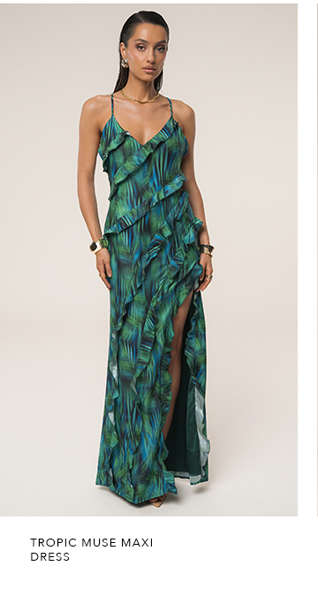 Green Tropic Muse Maxi Dress