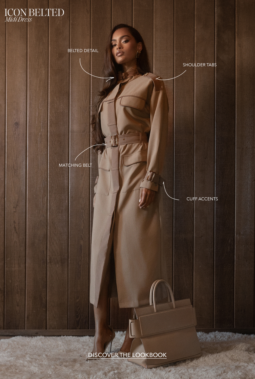 JLUXLABEL ICON BELTED MIDI DRESS