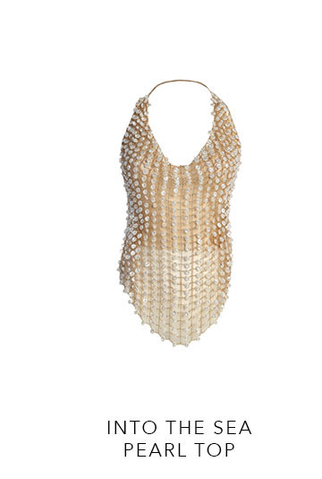 Gold Into The Sea Pearl Top