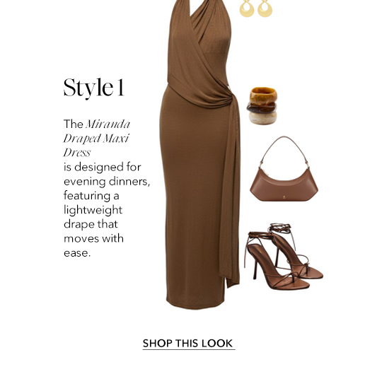 JLUXLABEL MIRANDA DRAPED MAXI DRESS