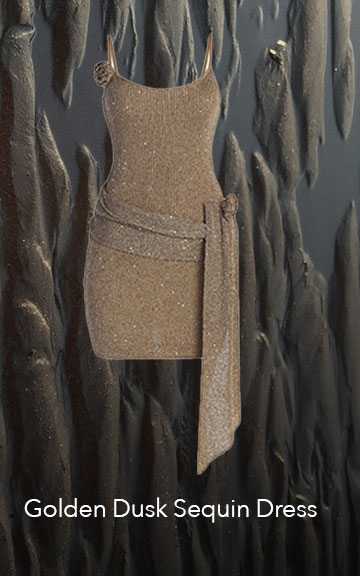 Gold Golden Dusk Sequin Dress