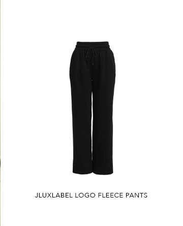 Black JLUXLABEL Logo Fleece Pants